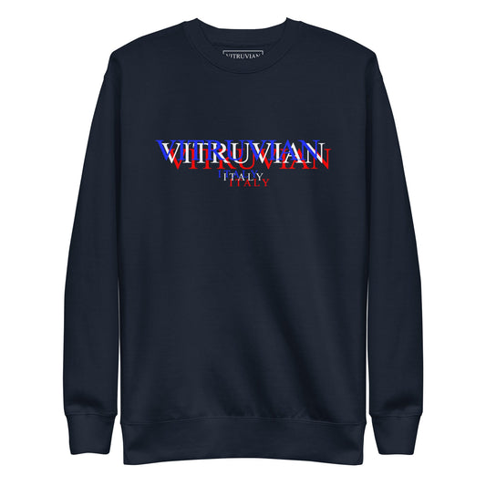 Felpa Logo Stereogramma Navy - VITRUVIAN italy