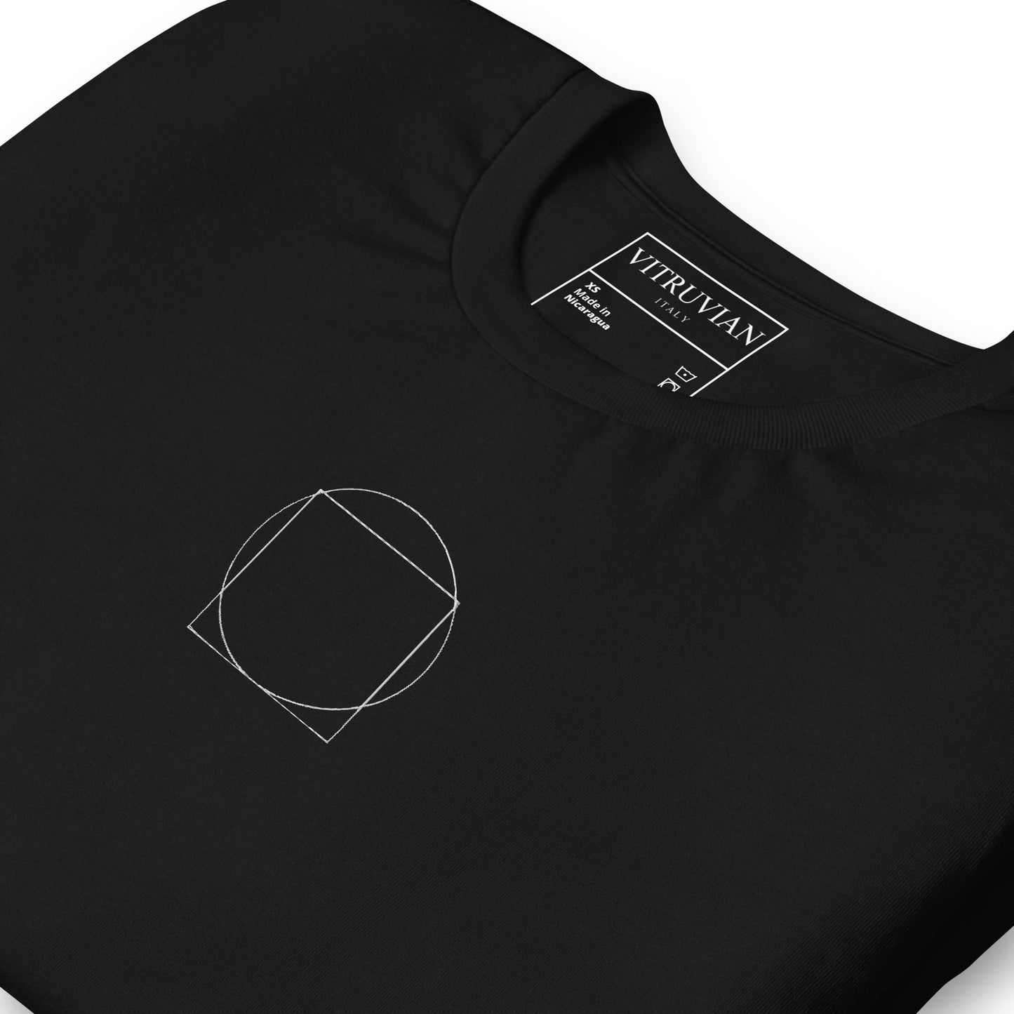 T-Shirt Minimal Tag Nera - VITRUVIAN italy