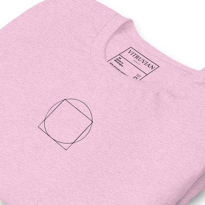 T-Shirt Minimal Tag Rosa - VITRUVIAN italy