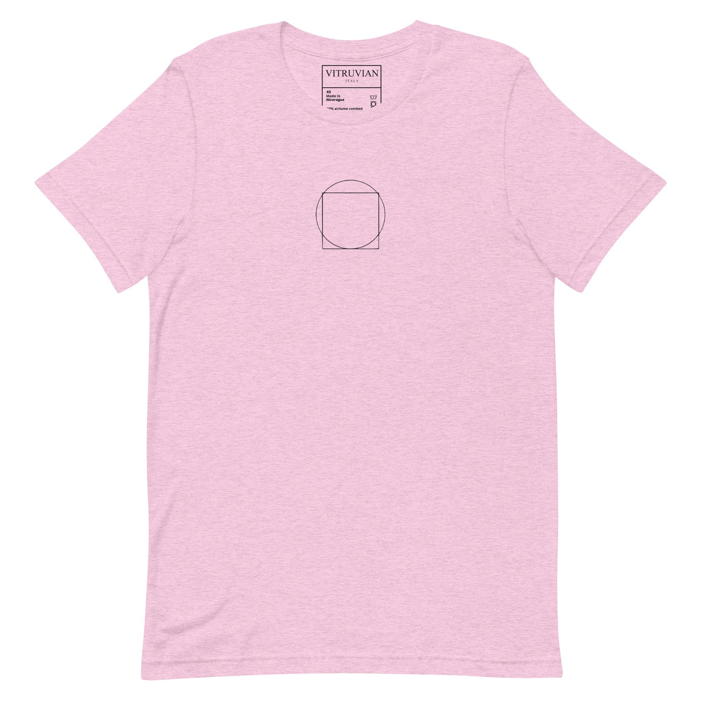 T-Shirt Minimal Tag Rosa - VITRUVIAN italy